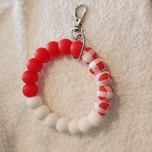 Silicone bead keychain